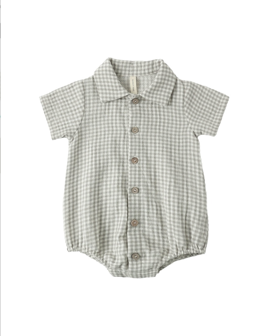 Sage Gingham Matteo Romper