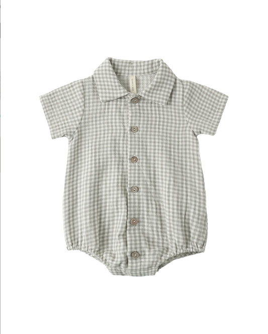 Sage Gingham Matteo Romper