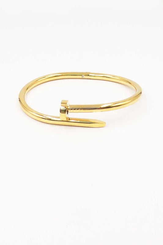 Southern Twist Golden Nail Bracelet