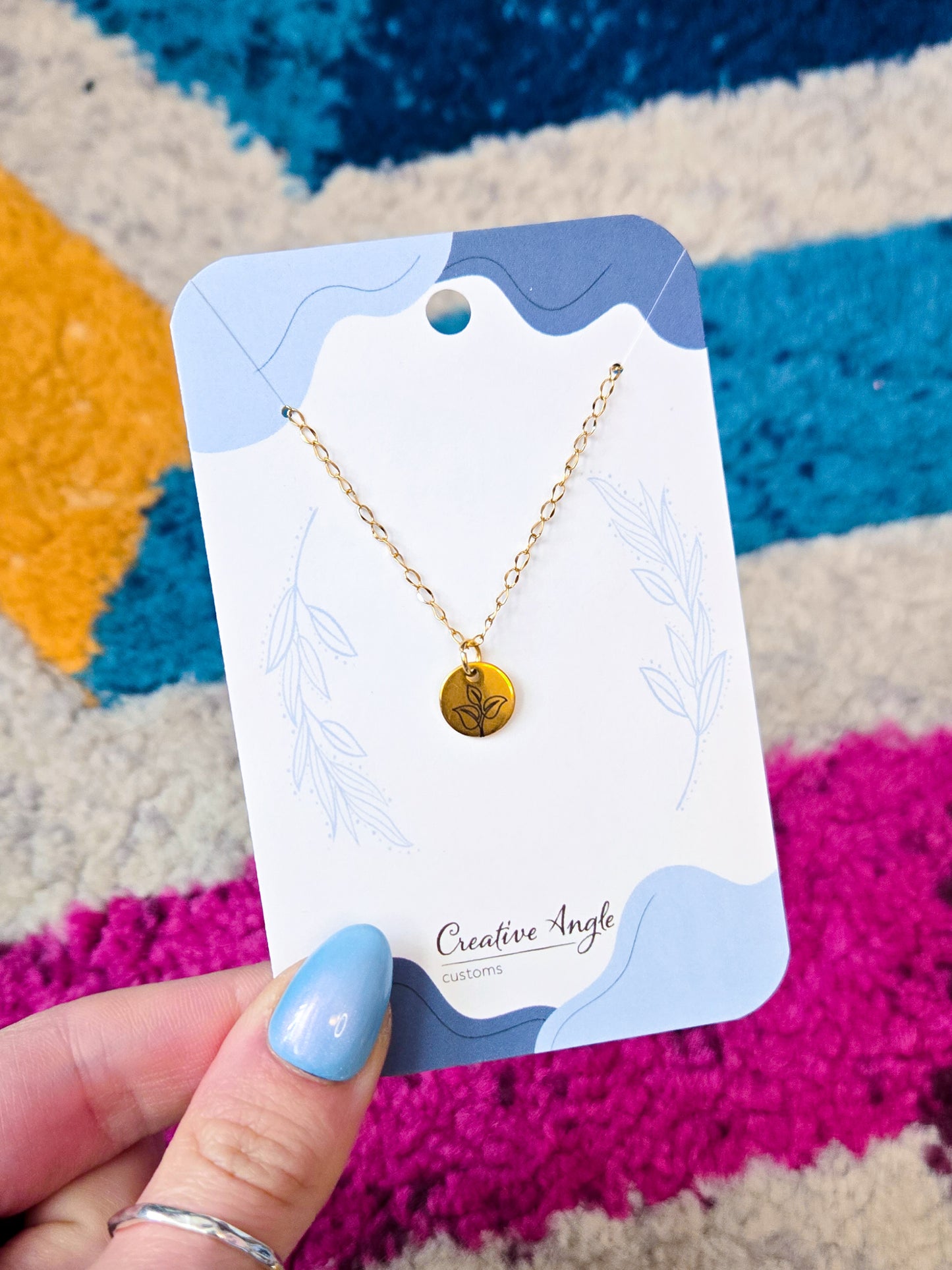 Gold Leaf Sprout Necklace
