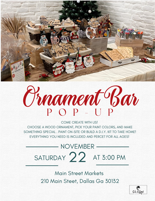 11/22/25 - Ornament Bar – Paint Party or Take-Home Kit - Dallas, Ga