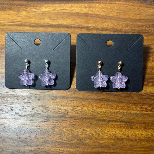 Pastel Flower Beaded Earrings