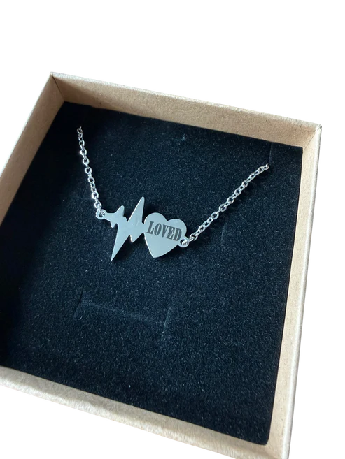 Engraved Heartbeat Necklace