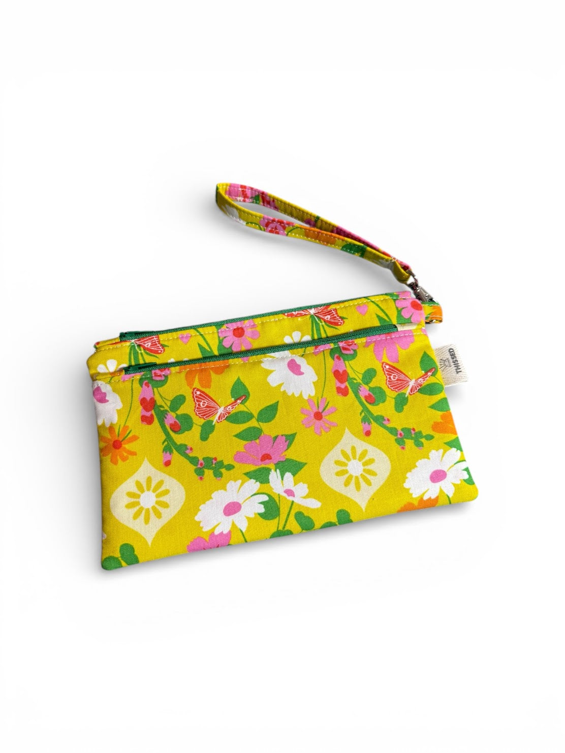 Twin Zip Wristlet Pouch