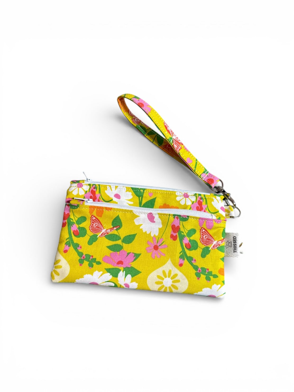 Twin Zip Wristlet Pouch