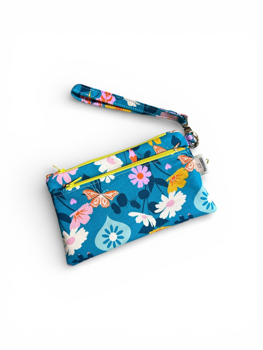 Twin Zip Wristlet Pouch