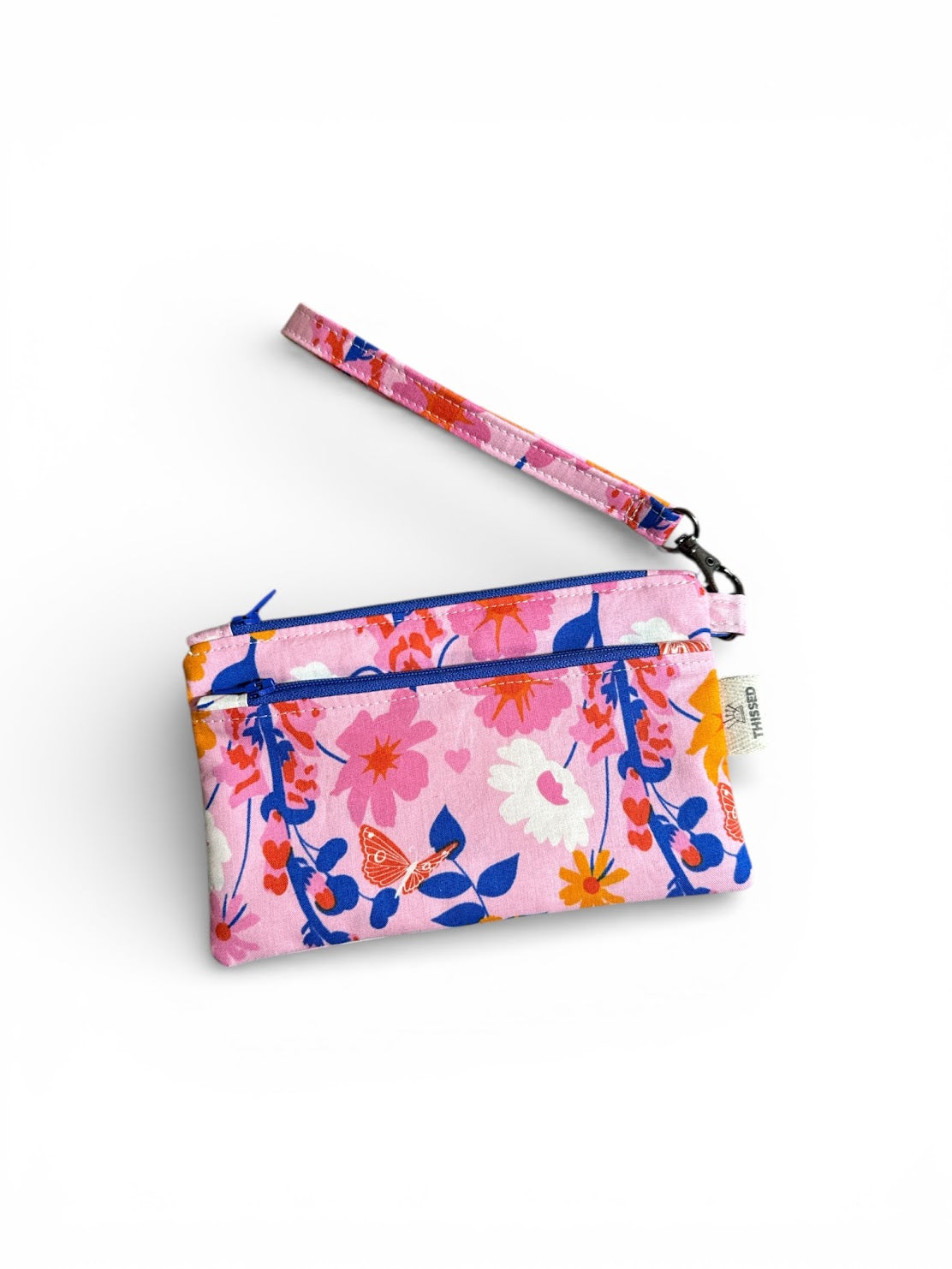 Twin Zip Wristlet Pouch