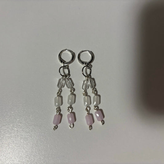 Pink Beaded Earrings