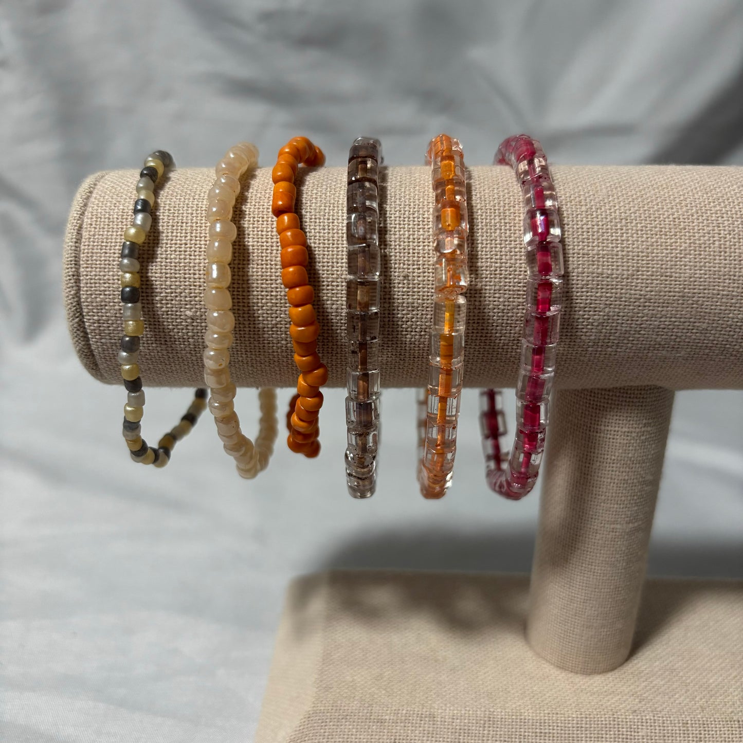 Pink & Orange Bracelet Set