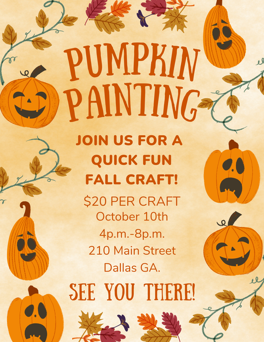10/10/25 Pumpkin Painting - Dallas, GA