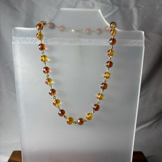 Round Glass Beaded Necklaces