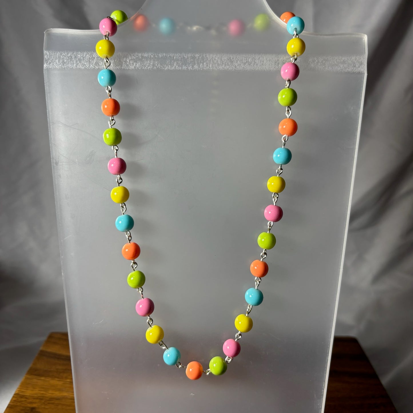 Round Multicolor Beaded Necklace