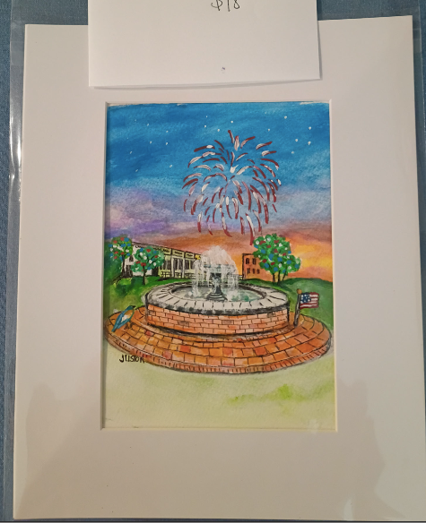 Dallas Square 8"x10" Watercolor