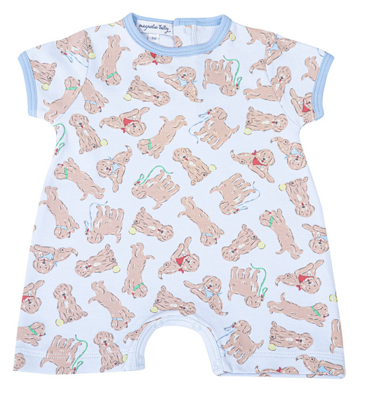 Blue Pups Romper