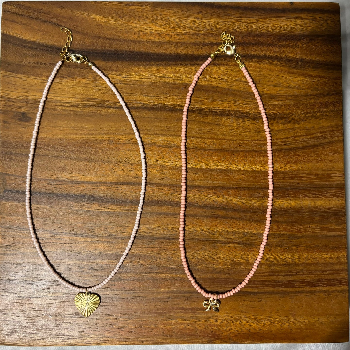 Seed Bead Necklace w/ Charm