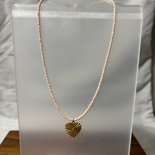 Seed Bead Necklace w/ Charm