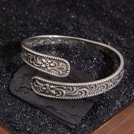 Embossed Flower Bracelet