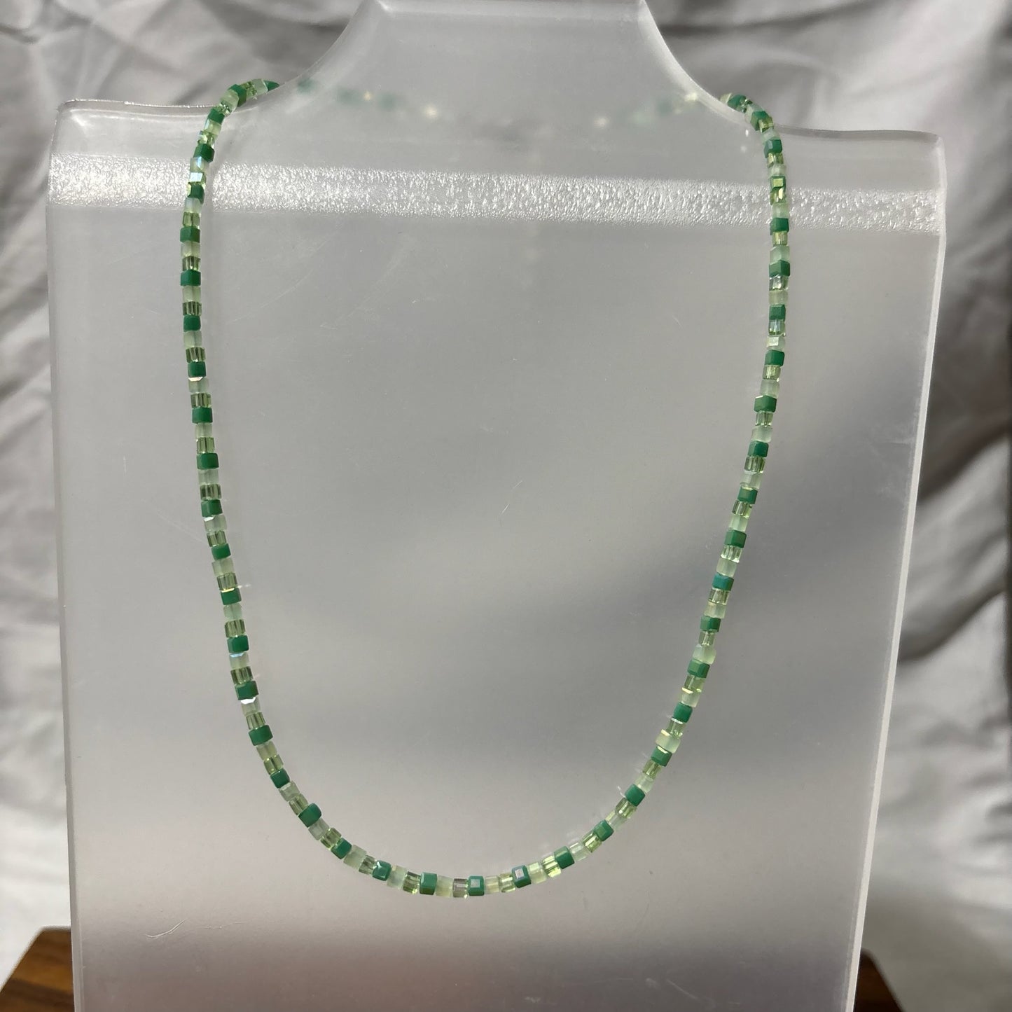Small Cube Beaded Necklaces
