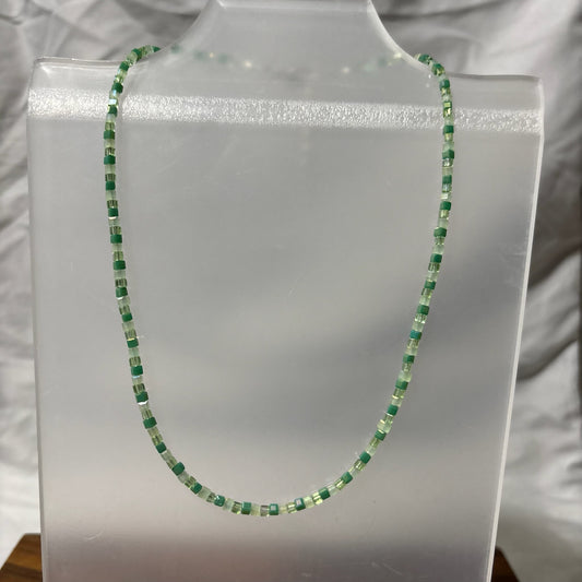 Small Cube Beaded Necklaces