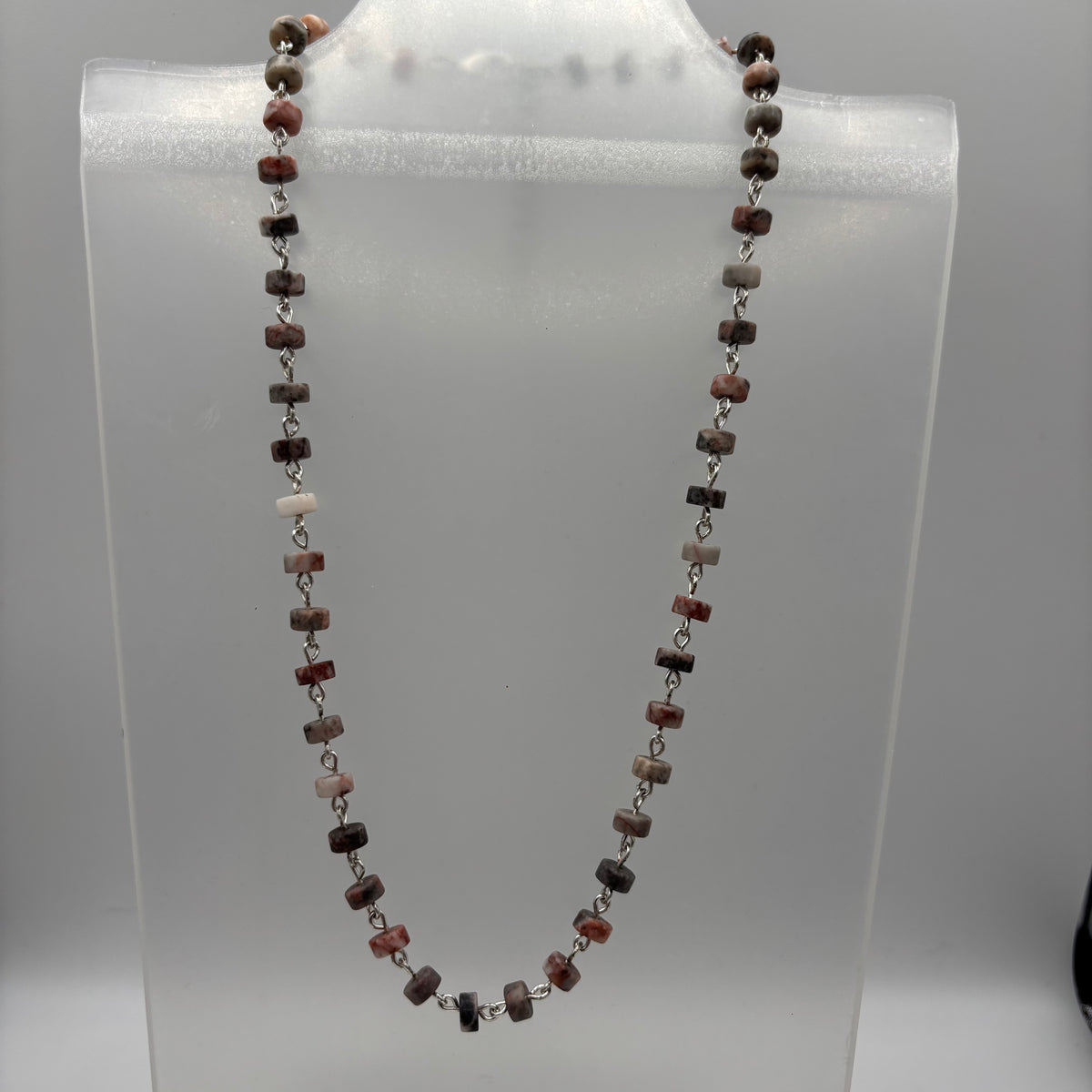 Stone Disc Beaded Necklaces