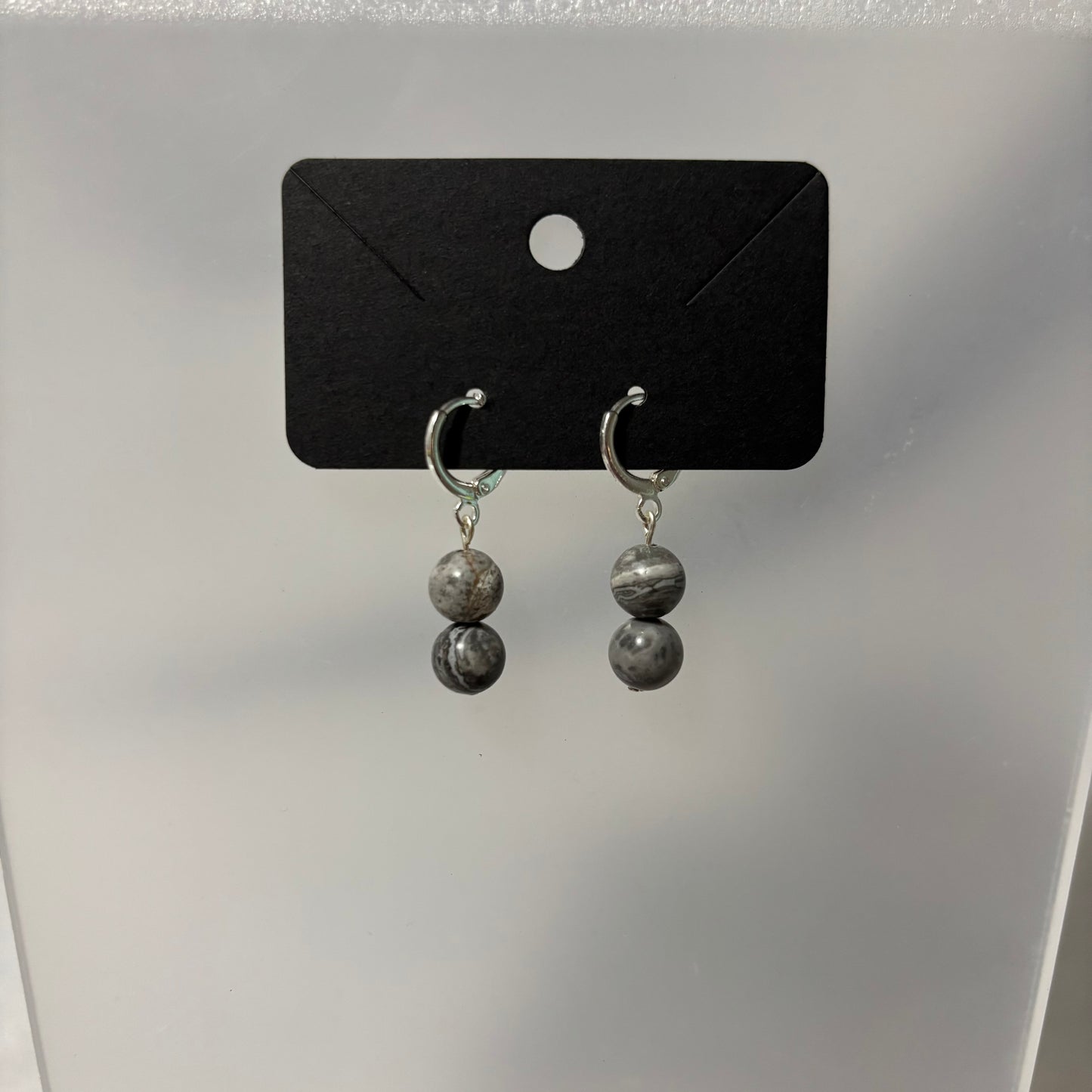 Stone Huggie Earrings