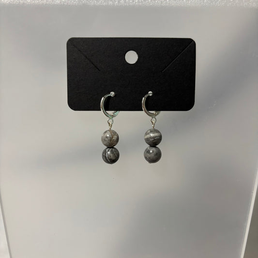 Stone Huggie Earrings
