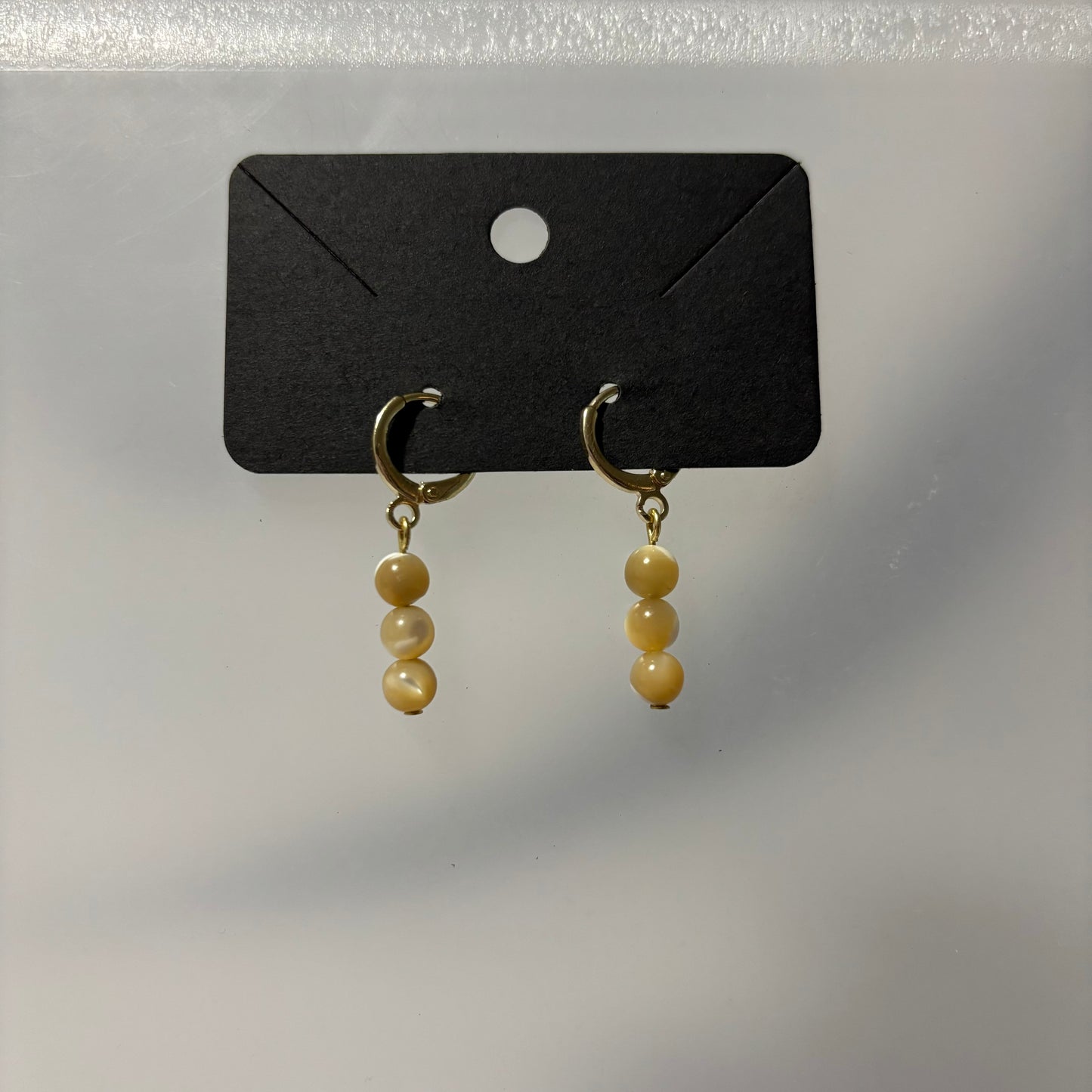 Stone Huggie Earrings