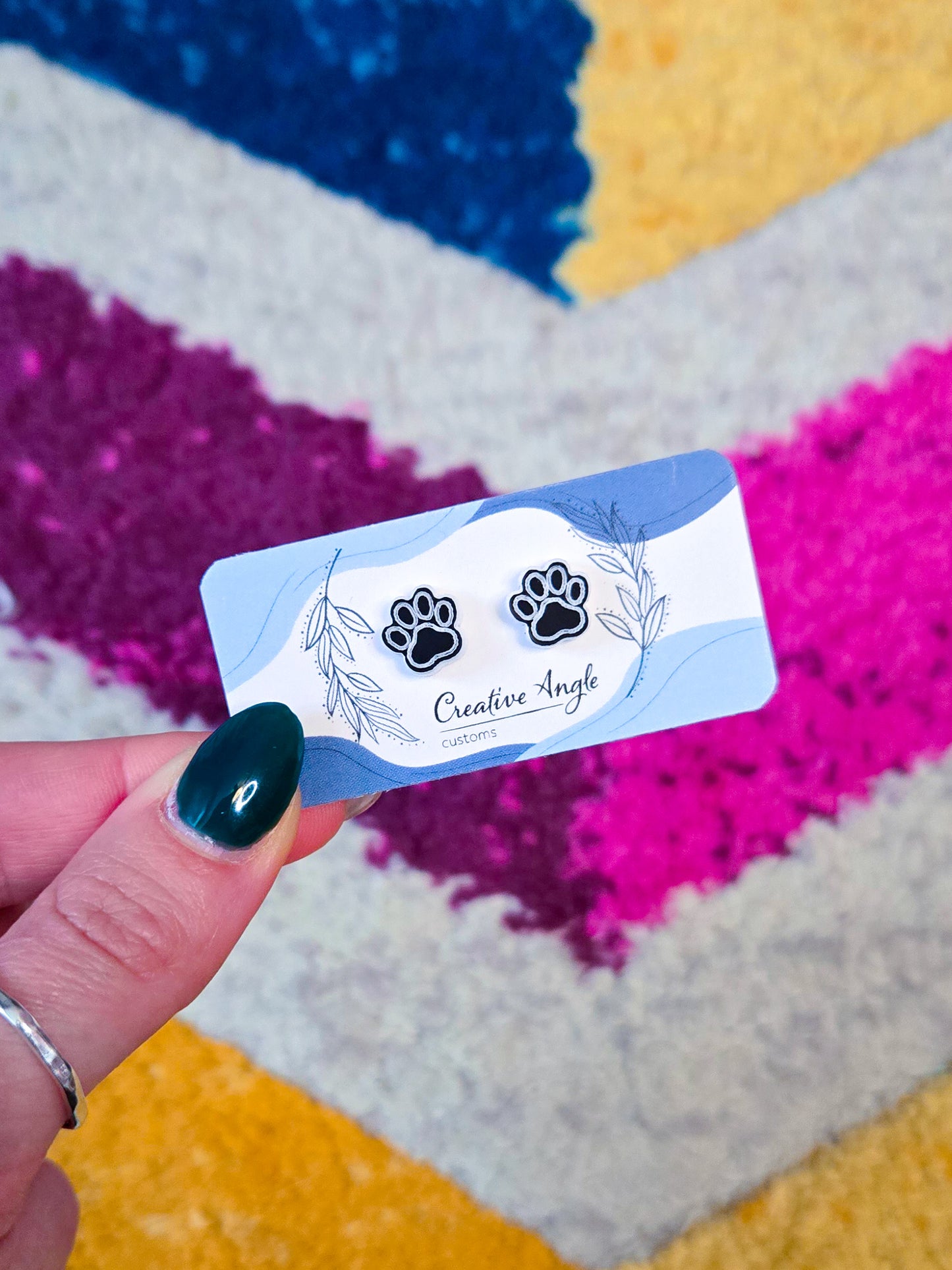 Paw Print Mini Earring