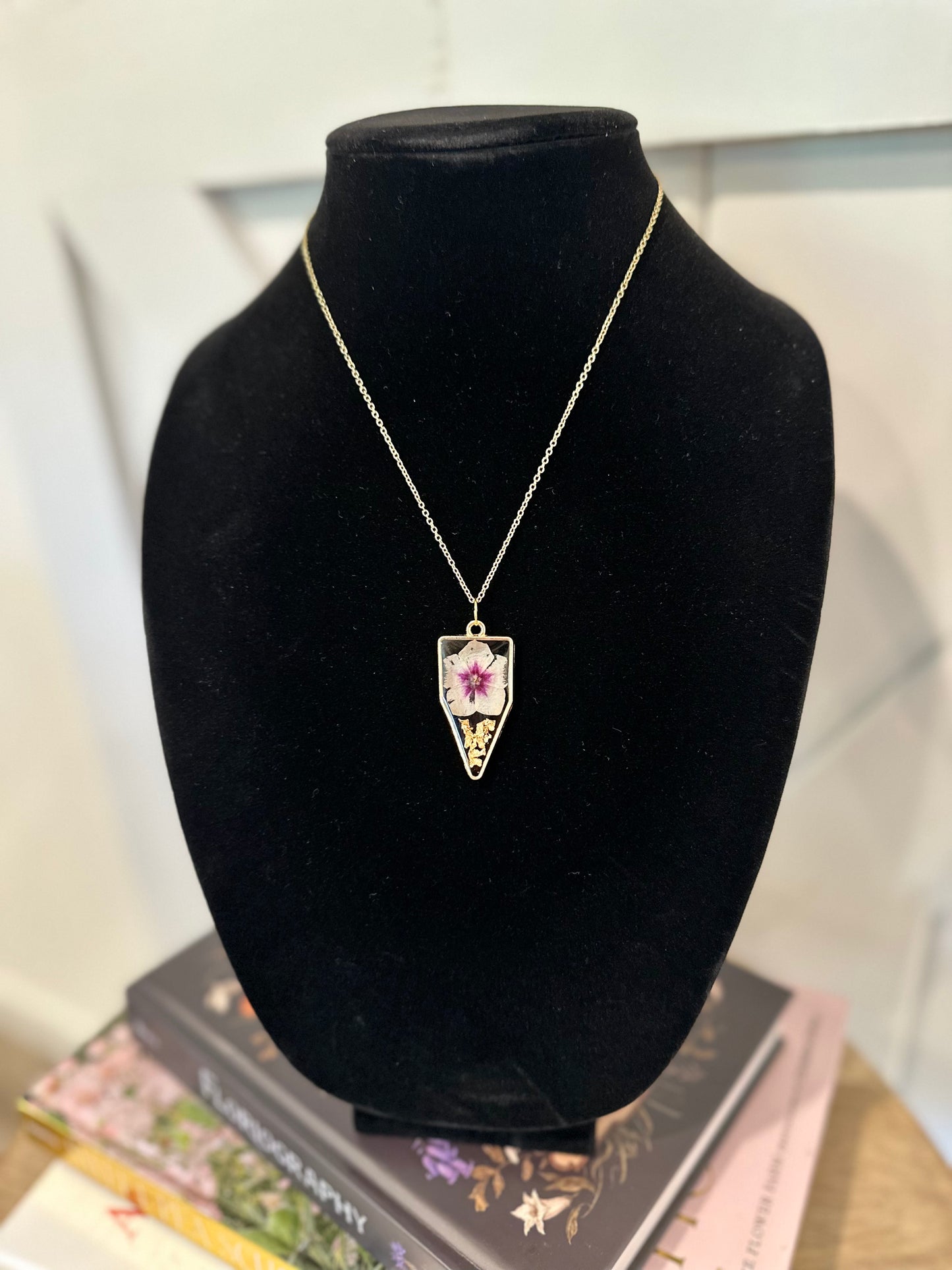 Necklace with Locally Pressed Flowers