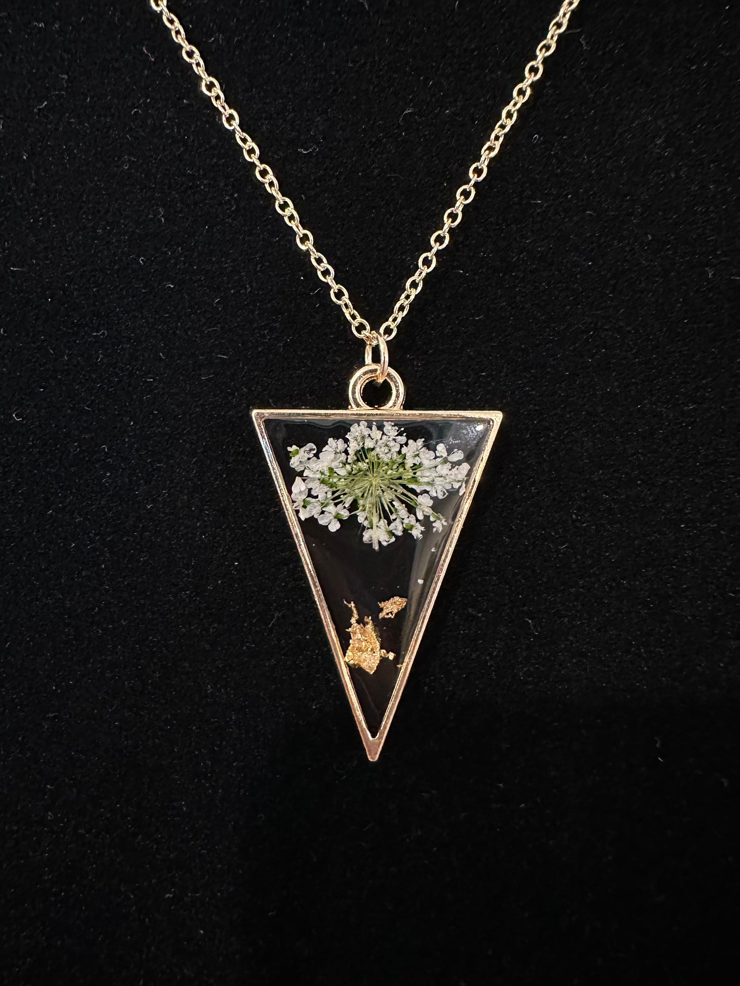 Necklace with Locally Pressed Flowers