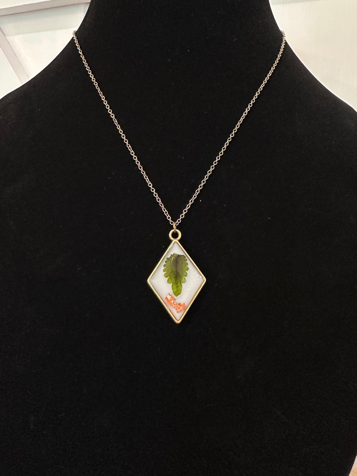 Necklace with Locally Pressed Flowers