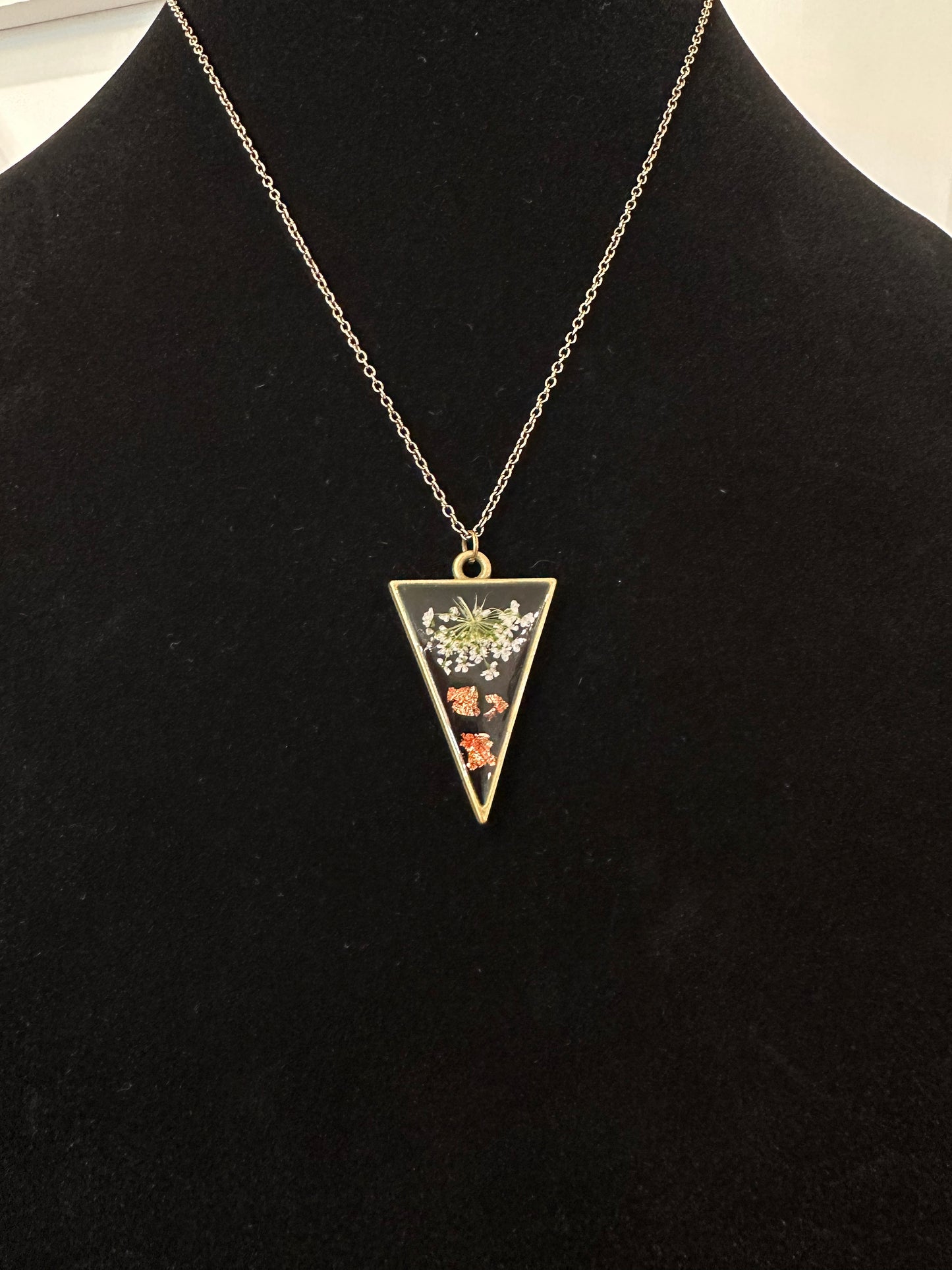 Necklace with Locally Pressed Flowers
