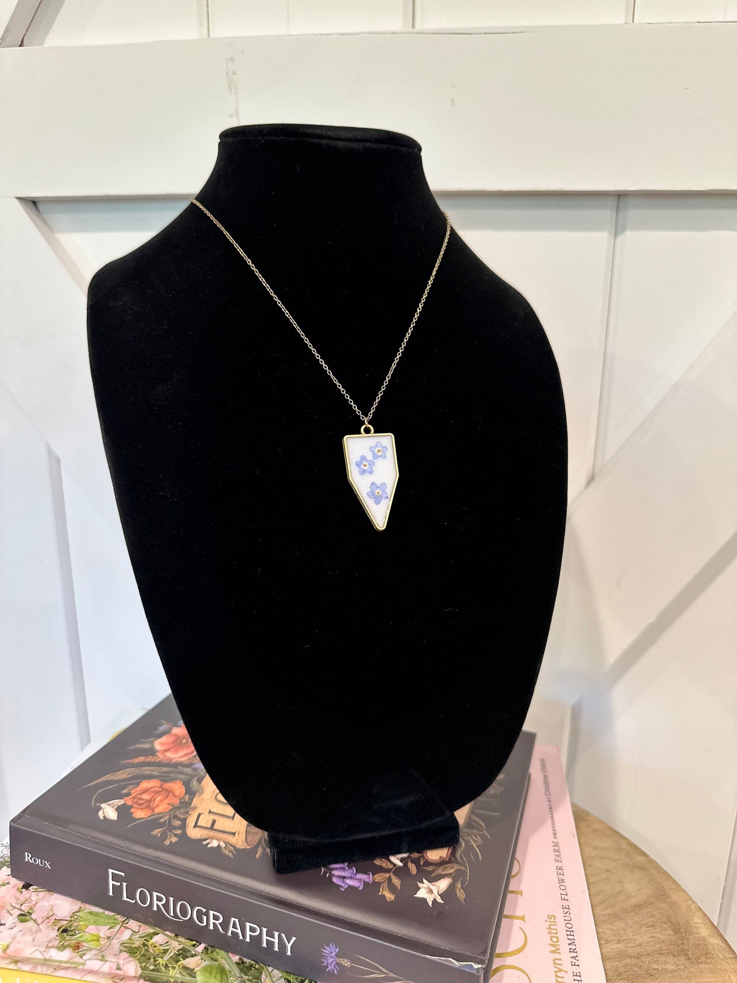Necklace with Locally Pressed Flowers
