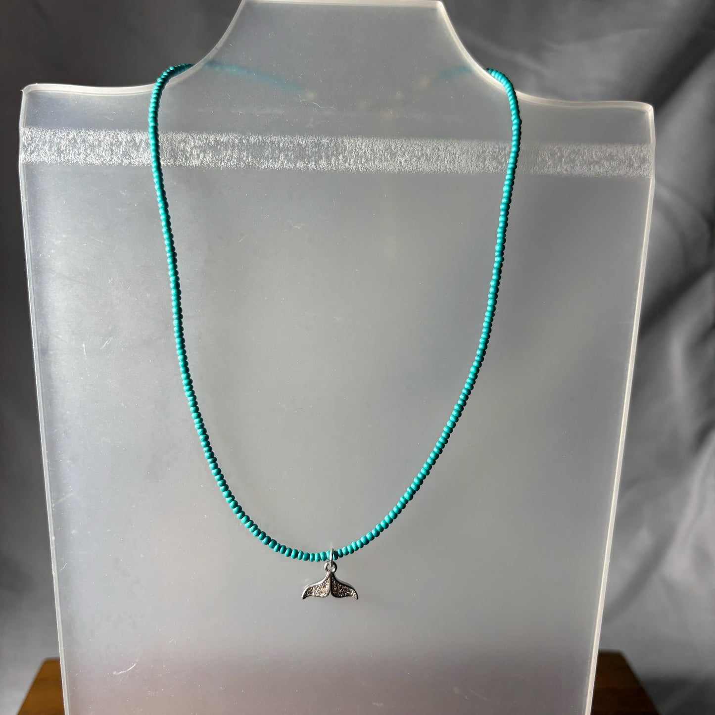 Teal Beaded Chokers w/ Charm