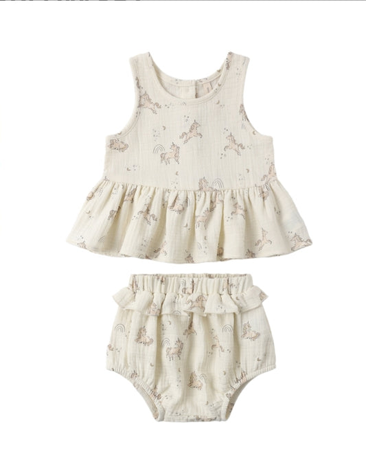 Unicorns Peplum Set