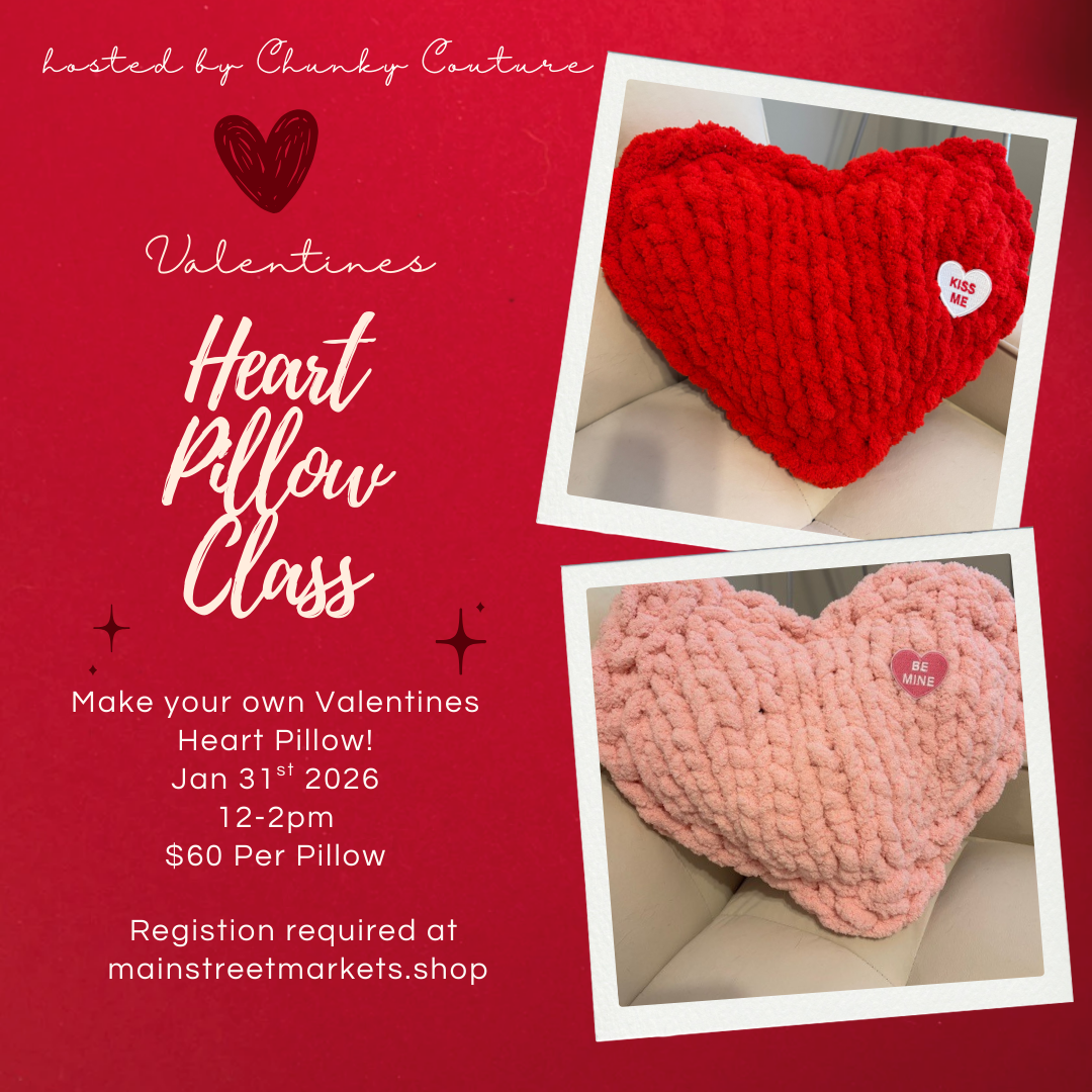 01/31/26 - Valentines Heart Pillow Workshop - Dallas Ga