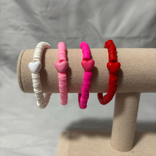 Valentine's Day Clay Bracelets