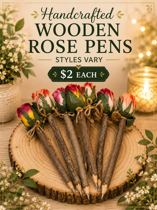 Wooden Rose Pens