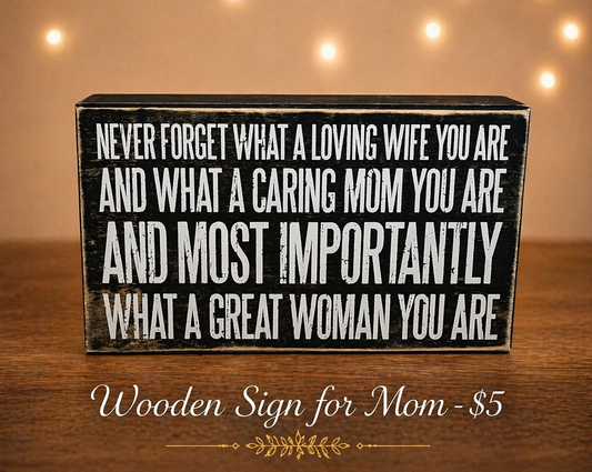 Wooden Sign for Women