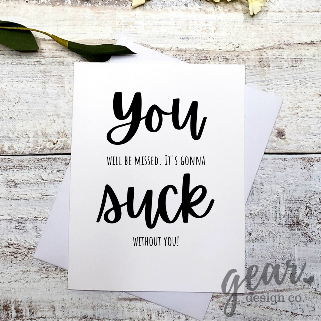 You Suck Card