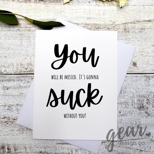 You Suck Card