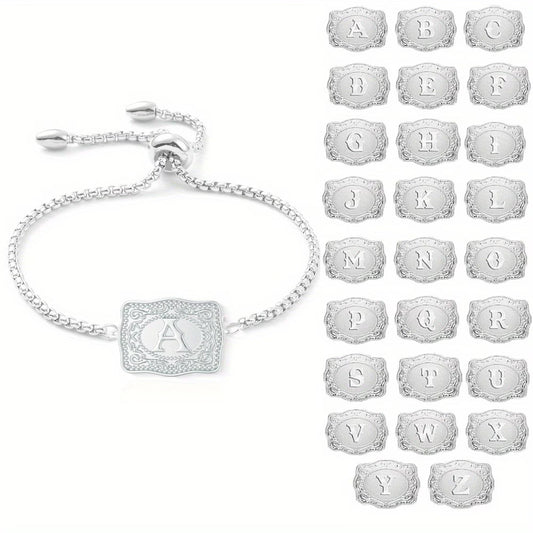 Silver Belt Buckle Adjustable Bracelet