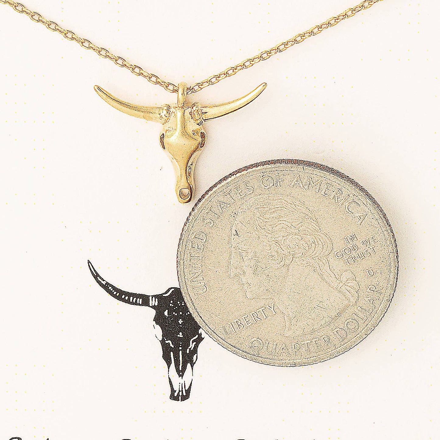 Long Horn Pendant Necklace