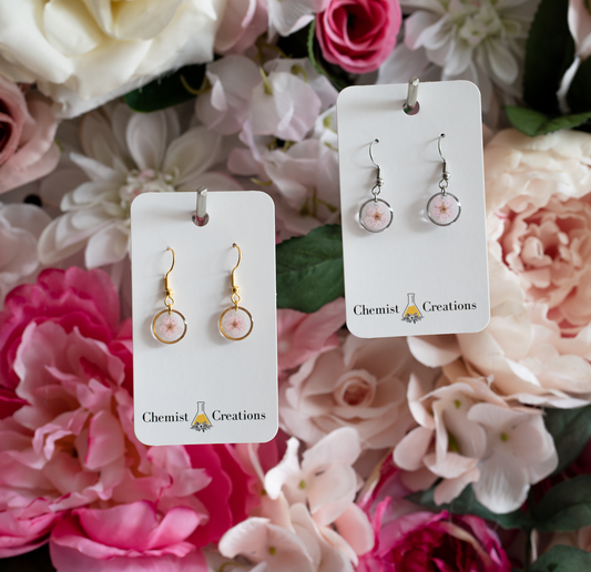 Blossom Real Flower Resin Earrings