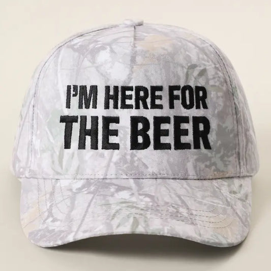 I'm Here for the Beer Camo Hat
