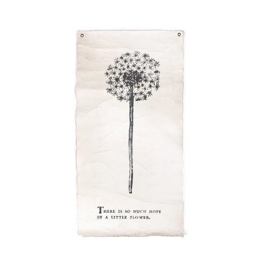 There Is So Much Hope - Botanical Hand Painted Wall Hanging 32"x63"