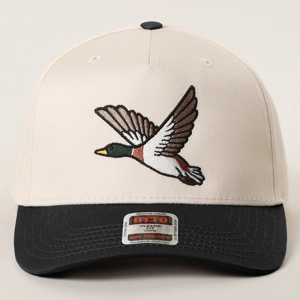 Flying Mallard Graphic Embroidered Trucker Hat