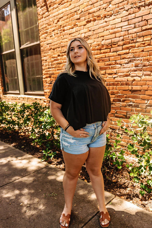 Black Crop Tee