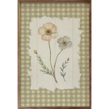 Gingham Flower Print