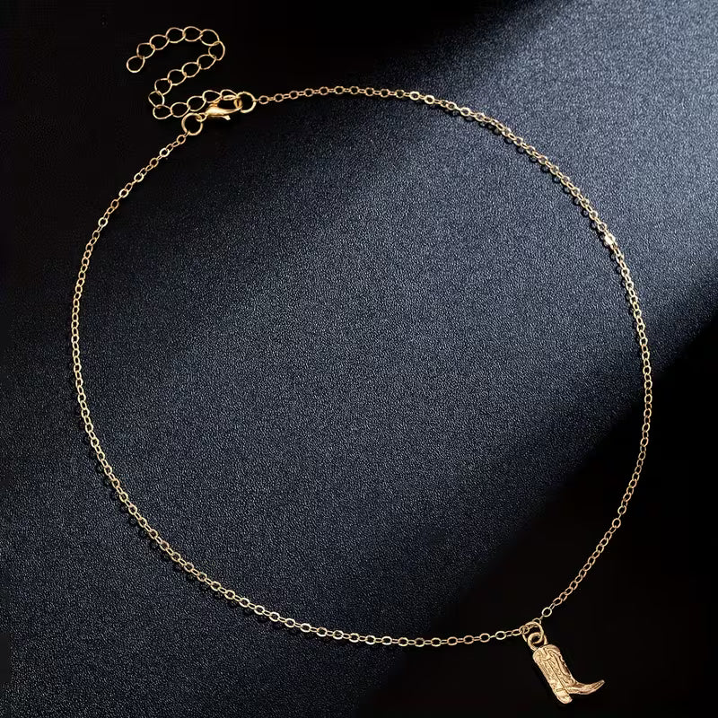 Cowgirl Boot Necklace